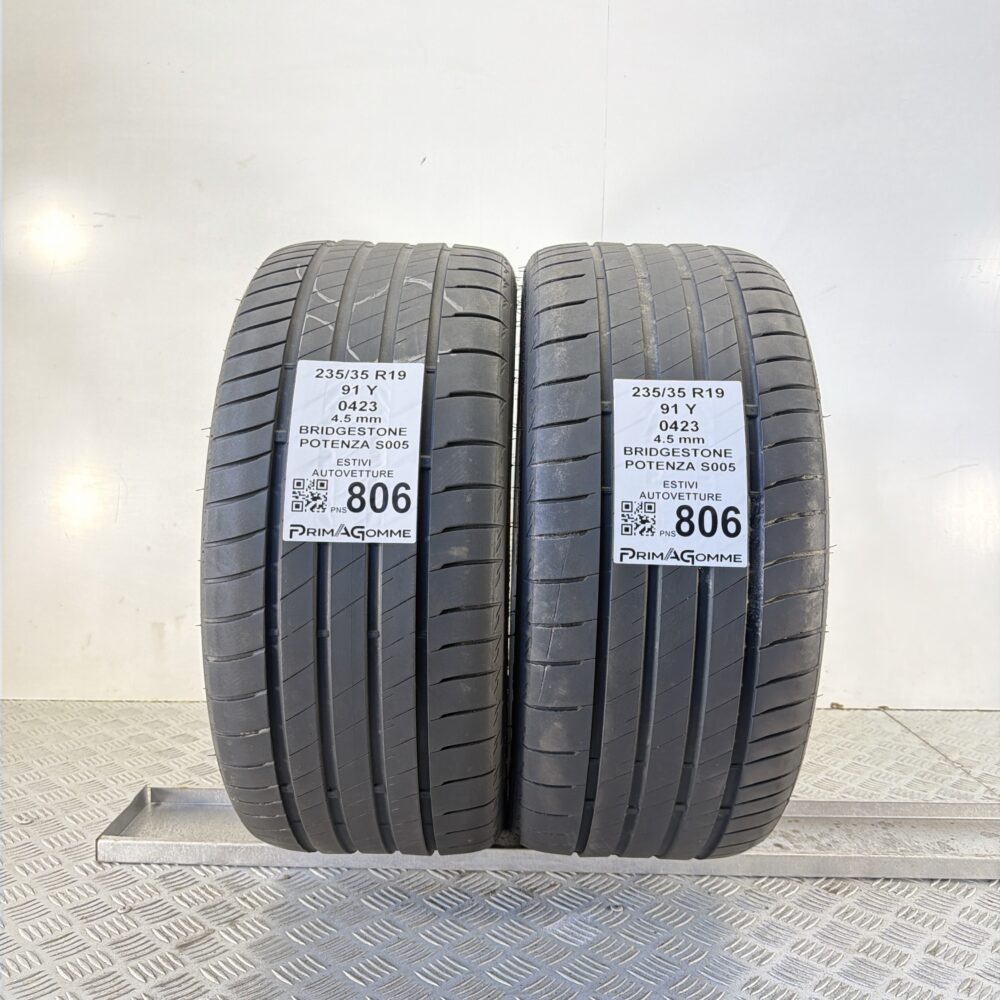 Pneumatici Usati 235 35 R19 91Y Bridgestone Potenza S005 Estive | Gomme Usate | PrimaGomme.it Pneumatici Usati 235 35 R19 91Y Bridgestone Potenza S005 Estive
