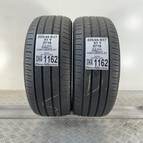 Gomme Usate 225 45 R17 91Y Pirelli Cinturato P7 74% Estive