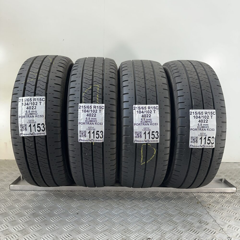 Gomme Usate 215 65 R15C 104/102T Kumho Portran KC53 90% Estive | Gomme Usate | PrimaGomme.it Gomme Usate 215 65 R15C 104/102T Kumho Portran KC53 90% Estive