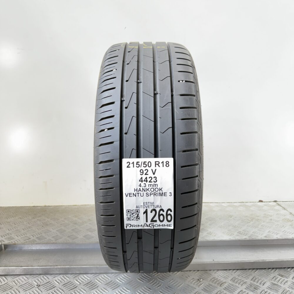 Gomma Usata 215 50 R18 92V Hankook Ventus Sprime 3 Estiva | Gomme Usate | PrimaGomme.it Gomma Usata 215 50 R18 92V Hankook Ventus Sprime 3 Estiva
