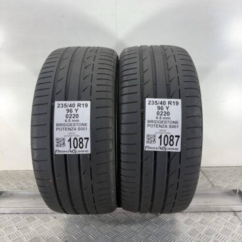 Gomme Usate 235 40 R19 96Y Bridgestone Potenza S001 Estive