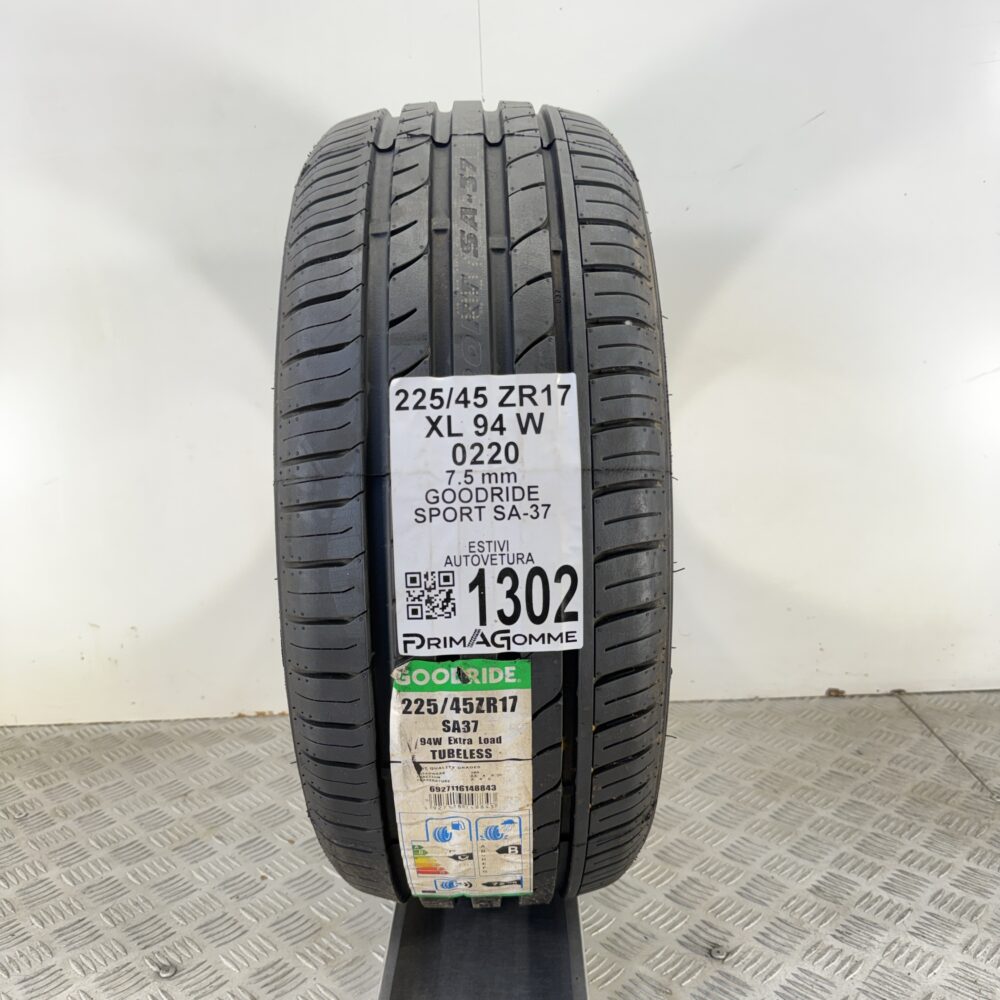 Gomma Usata 225 45 ZR17 XL 94W Goodride Sport SA-37 99% Estiva | Gomme Usate | PrimaGomme.it Gomma Usata 225 45 ZR17 XL 94W Goodride Sport SA-37 99% Estiva