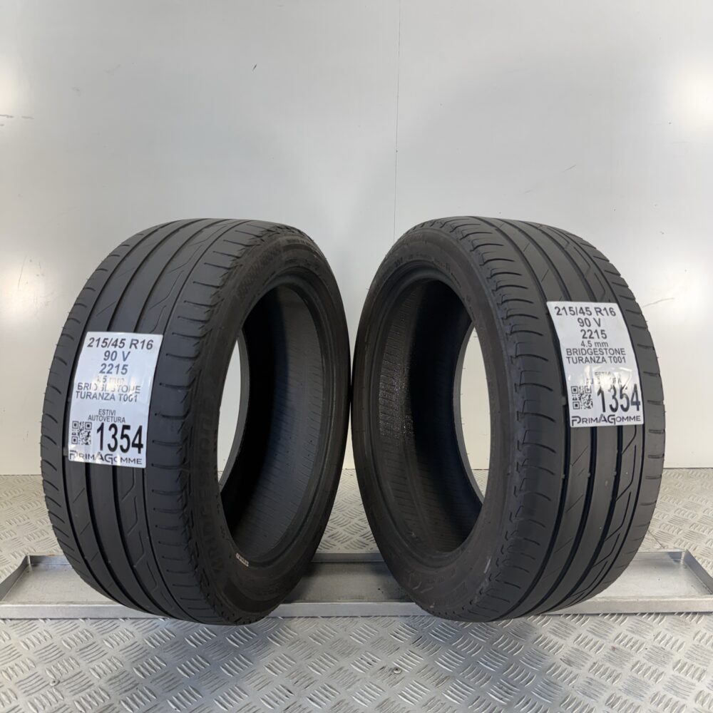 Pneumatici Usati 215 45 R16 90V BRIDGESTONE Turanza T001 Estive | Gomme Usate | PrimaGomme.it Pneumatici usati 215 45 R16 BRIDGESTONE Turanza T001