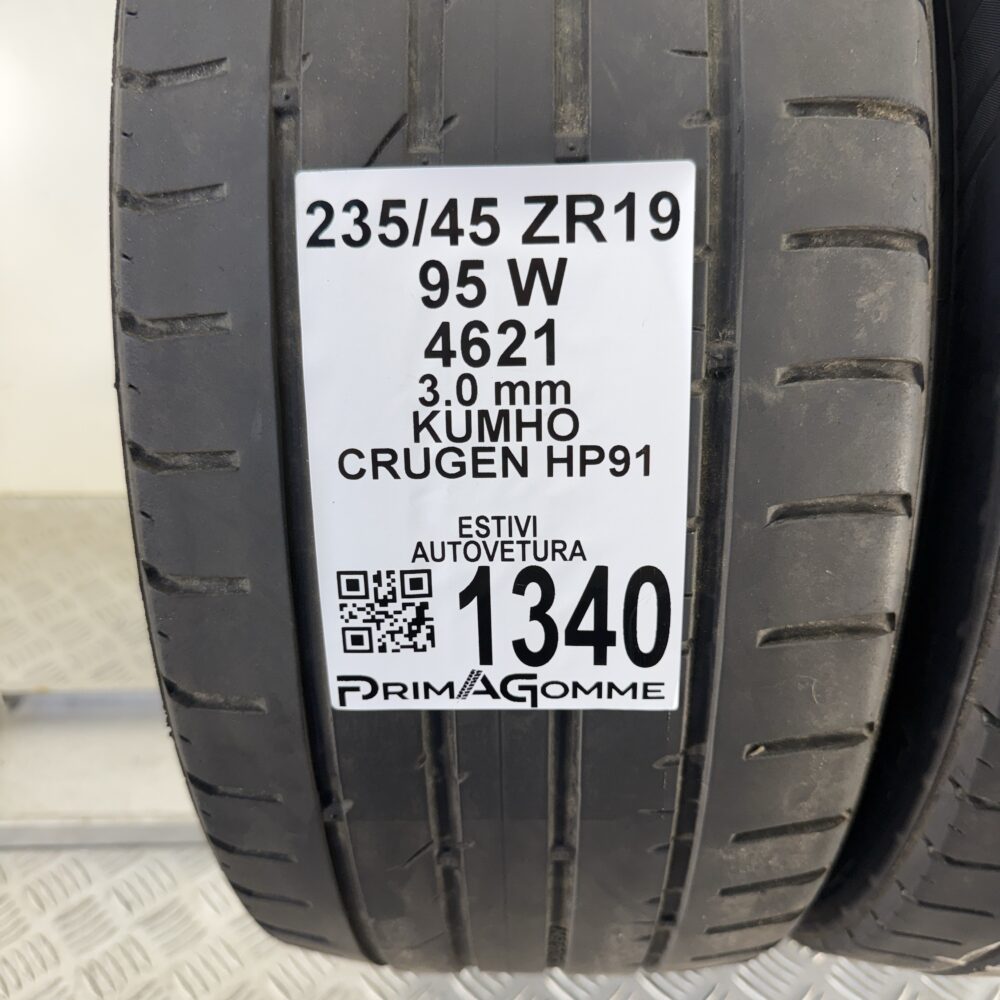 Gomme Usate 235 45 ZR19 95W Kumho Crugen HP91 Estive | Gomme Usate | PrimaGomme.it Gomme Usate 235 45 ZR19 95W Kumho Crugen HP91 Estive - immagine 3