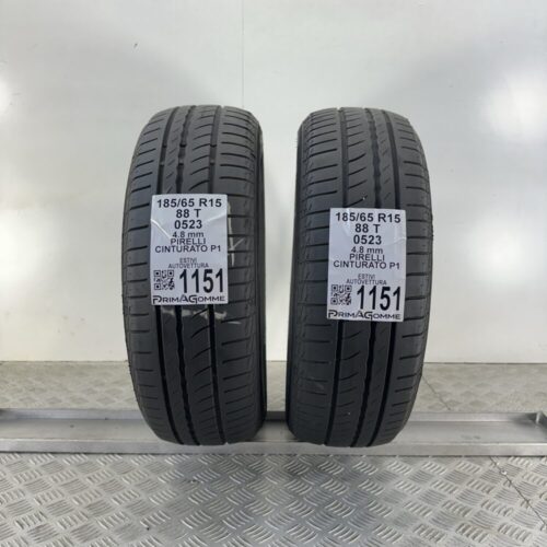 Gomme Usate 185 65 R15 88T Pirelli Cinturato P1 Estive