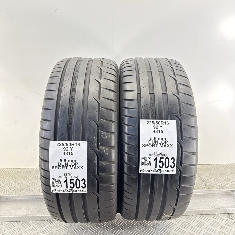 Gomme Usate 225 50 R16 92Y Dunlop Sport Maxx 80% Estive | Gomme Usate | PrimaGomme.it Gomme Usate 225 50 R16 92Y Dunlop Sport Maxx 80% Estive - immagine 5