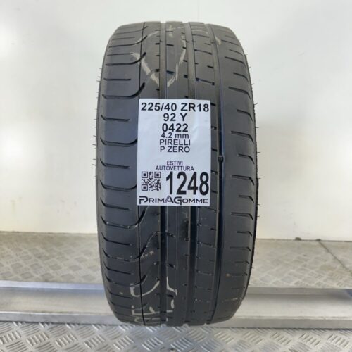 Pneumatico Usato 225 40 ZR18 92Y Pirelli P Zero Estivo