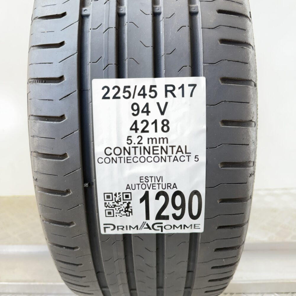 Gomma Usata 225 45 R17 94V Continental ContiEcoContact 5 74% Estiva | Gomme Usate | PrimaGomme.it Gomma Usata 225 45 R17 94V Continental ContiEcoContact 5 74% Estiva - immagine 3