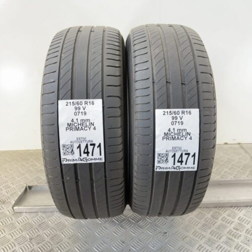 Gomme Usate 215 60 R16 99V Michelin Primacy 4 Estive