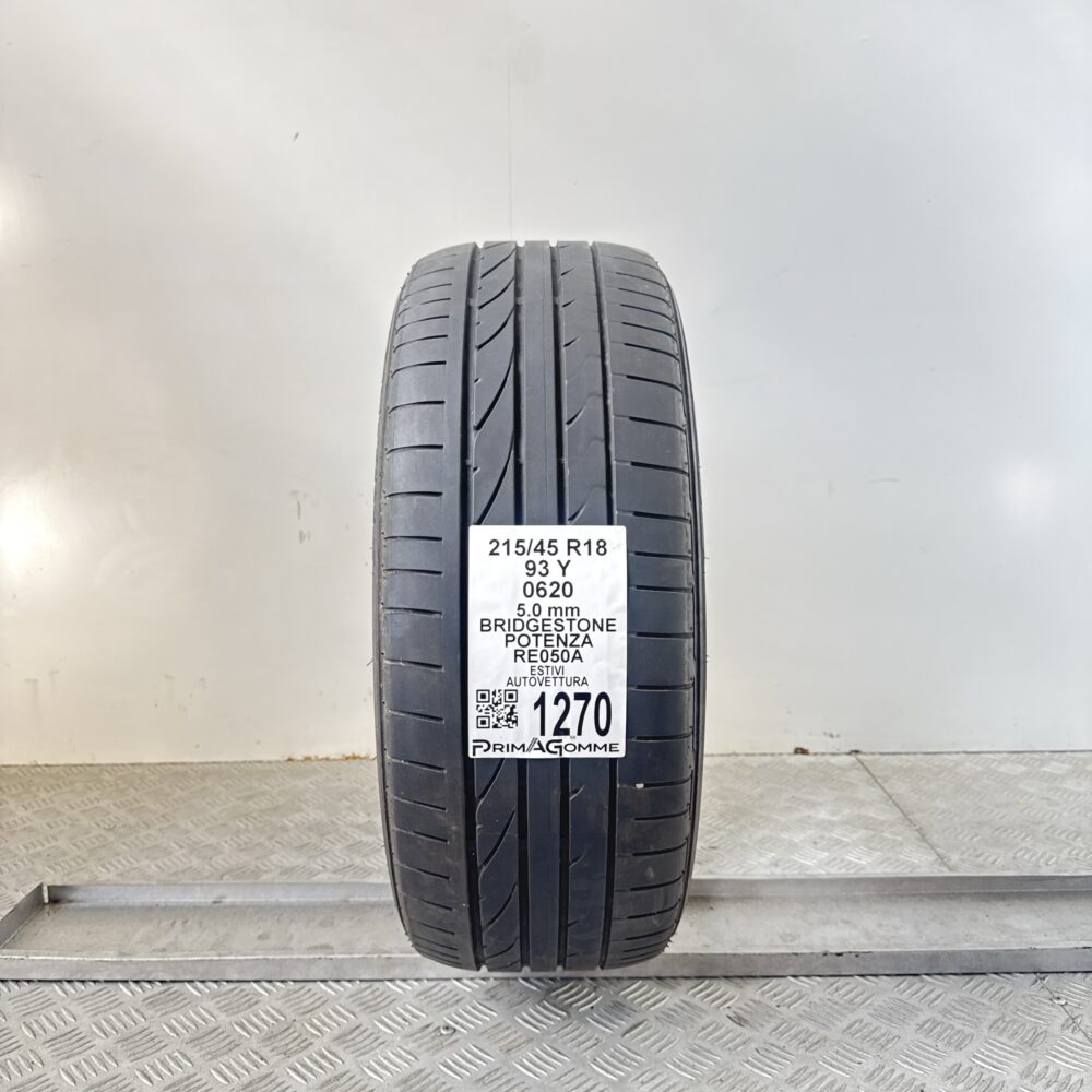 Pneumatico Usato 215 45 R18 93Y Bridgestone Potenza RE050A 71% Estivo | Gomme Usate | PrimaGomme.it Pneumatico usato 215 45 R18 Bridgestone Potenza RE050A - foto 2