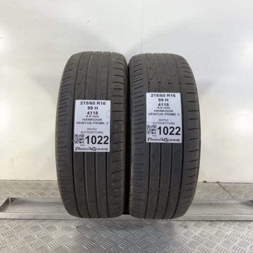 Gomme Usate 215 60 R16 99H Hankook Ventus Prime 3 Estive