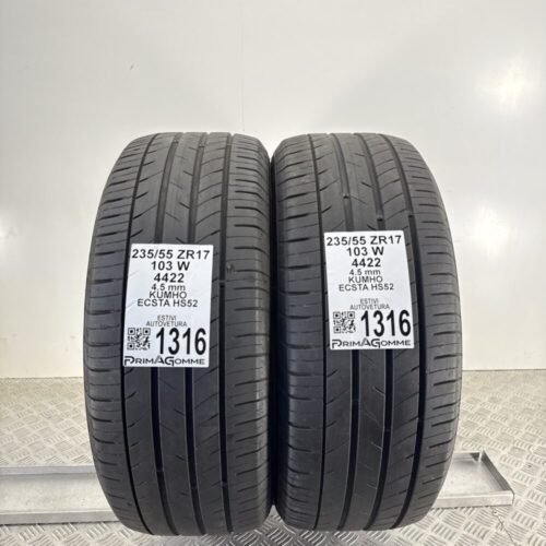 Gomme Usate 235 55 ZR17 103W Kumho Ecsta HS52 Estive