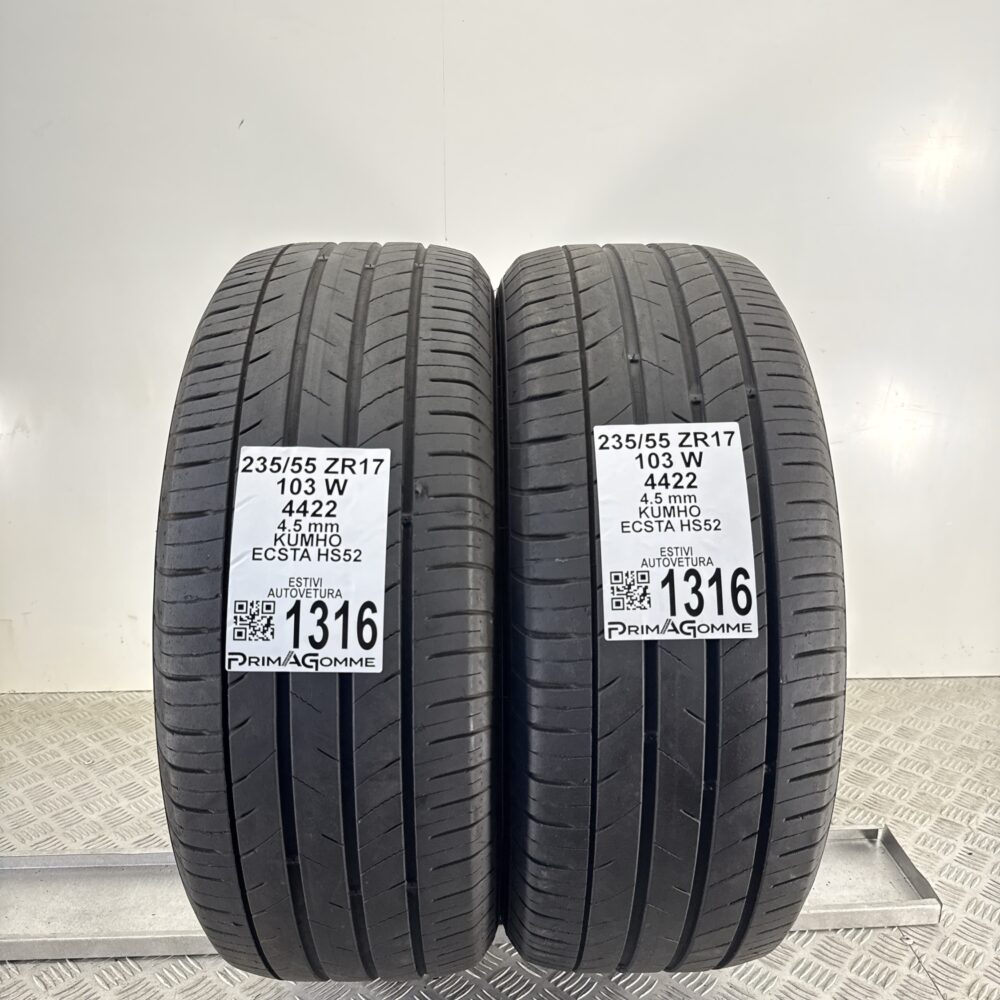 Gomme Usate 235 55 ZR17 103W Kumho Ecsta HS52 Estive | Gomme Usate | PrimaGomme.it Gomme Usate 235 55 ZR17 103W Kumho Ecsta HS52 Estive