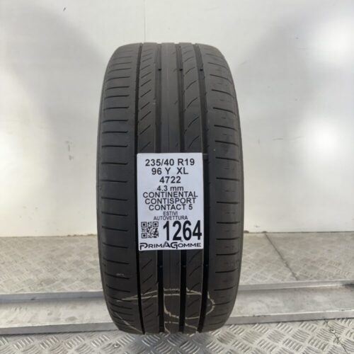 Pneumatico Usato 235 40 R19 XL 96Y Continental ContiSport Contact 5 Estivo
