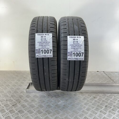 Gomme Usate 195 65 R15 88H Continental Conti Eco Contact 5 Estive