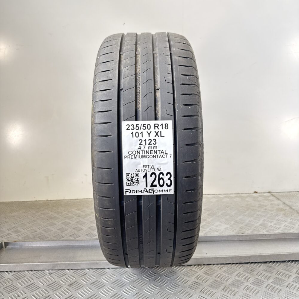 Gomma Usata 235 50 R18 XL 101Y Continental PremiumContact 7 Estiva | Gomme Usate | PrimaGomme.it Gomma Usata 235 50 R18 XL 101Y Continental PremiumContact 7 Estiva