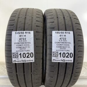 Gomme Usate 185 50 R16 81H Continental Conti Eco Contact 5 71% Estive