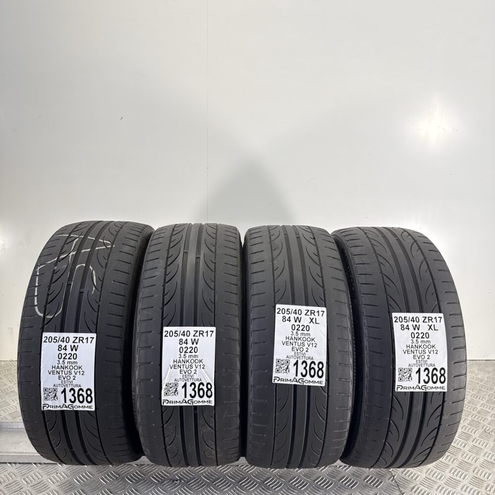 Gomme Usate 205 40 ZR17 XL 84W Hankook Ventus V12 Evo 2 Estive | Gomme Usate | PrimaGomme.it Gomme Usate 205 40 ZR17 XL 84W Hankook Ventus V12 Evo 2 Estive