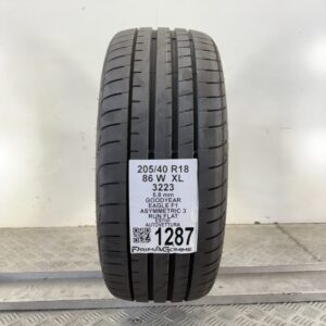 Pneumatico Usato 205 40 R18 XL 86W Goodyear Eagle F1 Asymmetric 3 RunFlat Estivo
