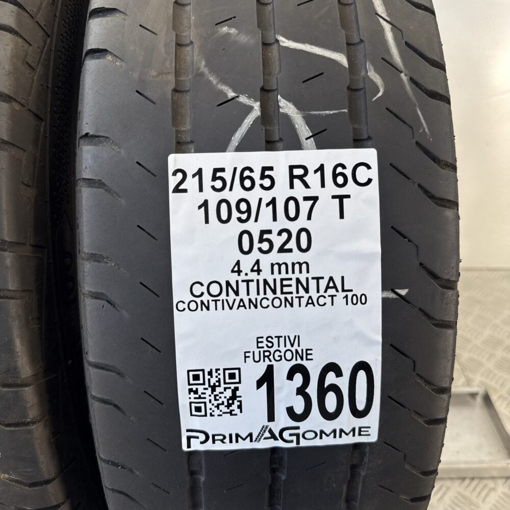 Gomme Usate 215 65 R16C 109/107T Continental ContiVanContact 100 Estive | Gomme Usate | PrimaGomme.it Gomme Usate 215 65 R16C 109/107T Continental ContiVanContact 100 Estive - immagine 3