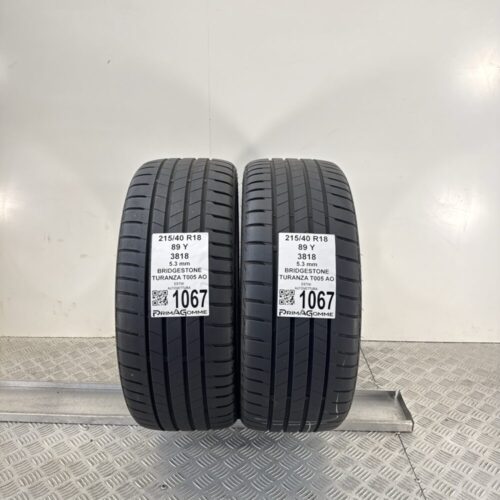 Gomme Usate 215 40 R18 89Y Bridgestone Turanza T005 AO 76% Estive