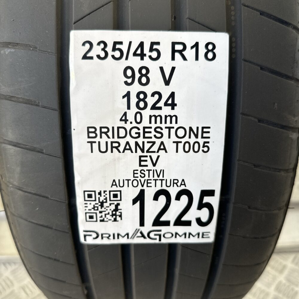 Pneumatico Usato 235 45 R18 98V Bridgestone Turanza T005 EV Estivo | Gomme Usate | PrimaGomme.it Pneumatico usato 235 45 R18 Bridgestone Turanza T005 EV - foto 4