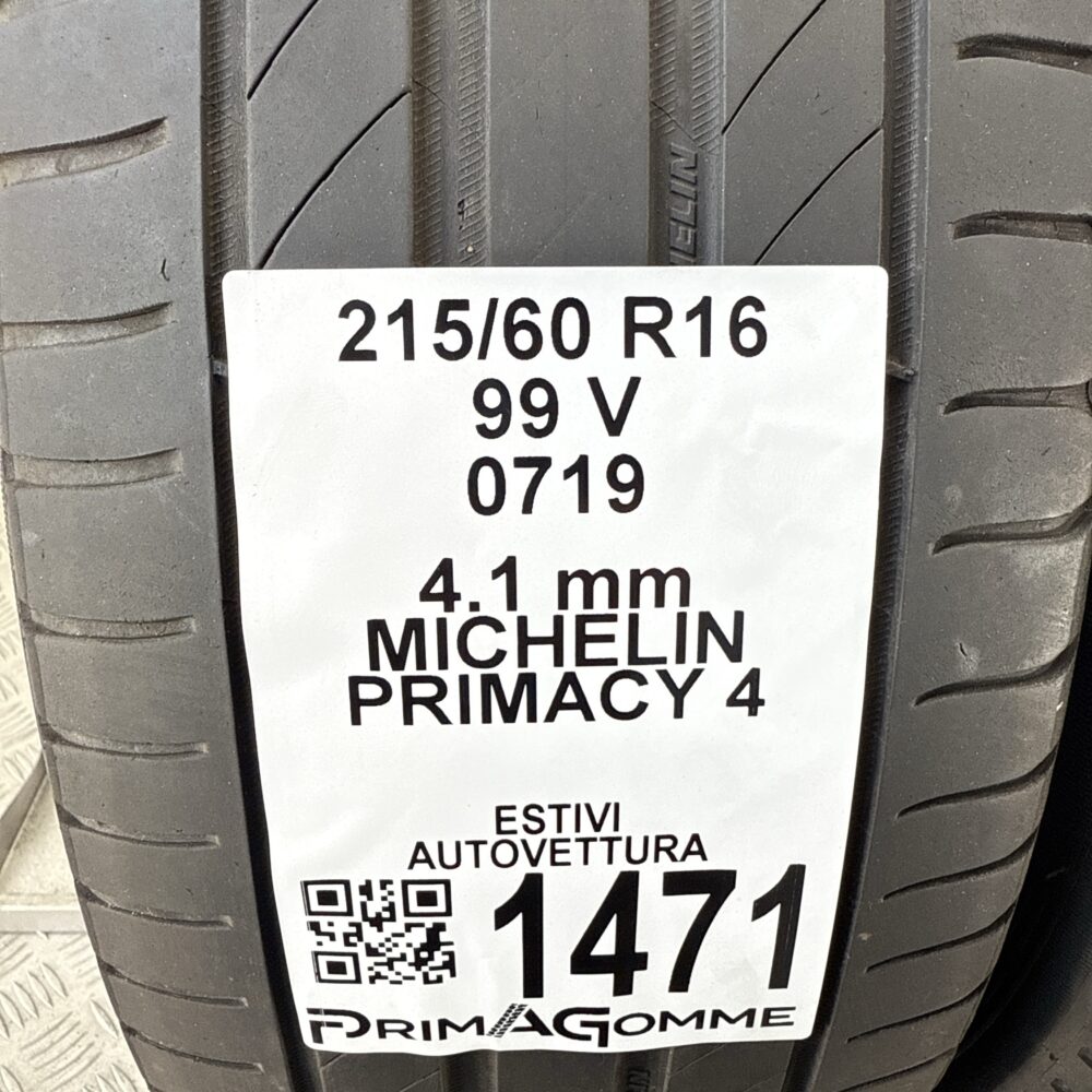 Gomme Usate 215 60 R16 99V Michelin Primacy 4 Estive | Gomme Usate | PrimaGomme.it Gomme Usate 215 60 R16 99V Michelin Primacy 4 Estive - immagine 2