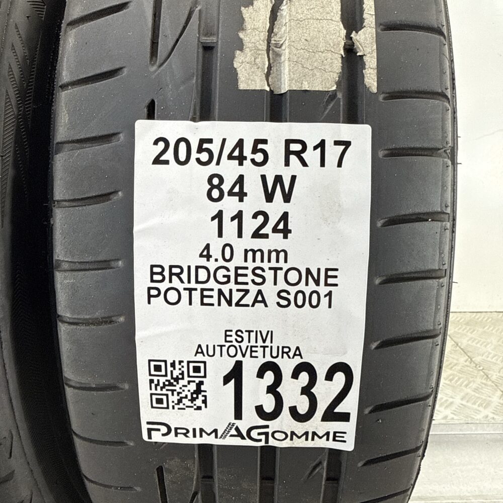 Pneumatici Usati 205 45 R17 84W Bridgestone Potenza S001 Estive | Gomme Usate | PrimaGomme.it Pneumatici usati 205 45 R17 Bridgestone Potenza S001 - foto 2