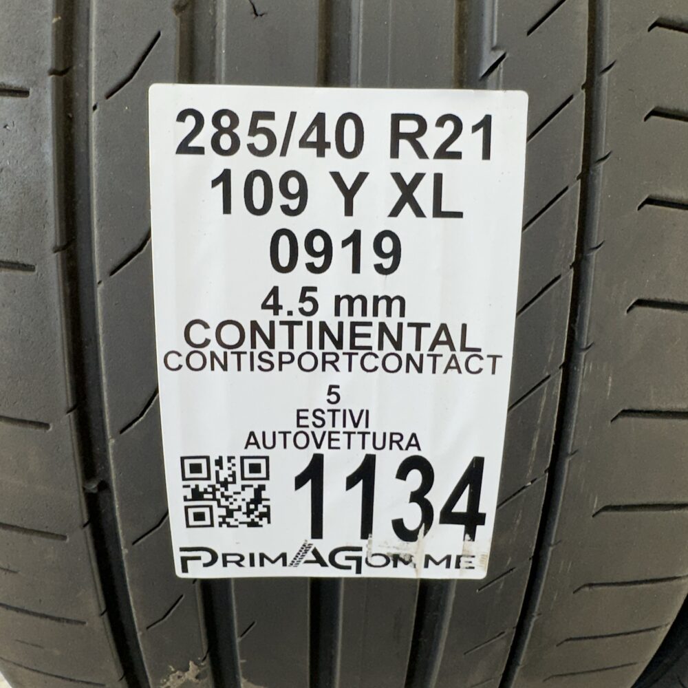 Gomme Usate 285 40 R21 XL 109Y Continental ContiSportContact 5 Estive | Gomme Usate | PrimaGomme.it Gomme Usate 285 40 R21 XL 109Y Continental ContiSportContact 5 Estive - immagine 3