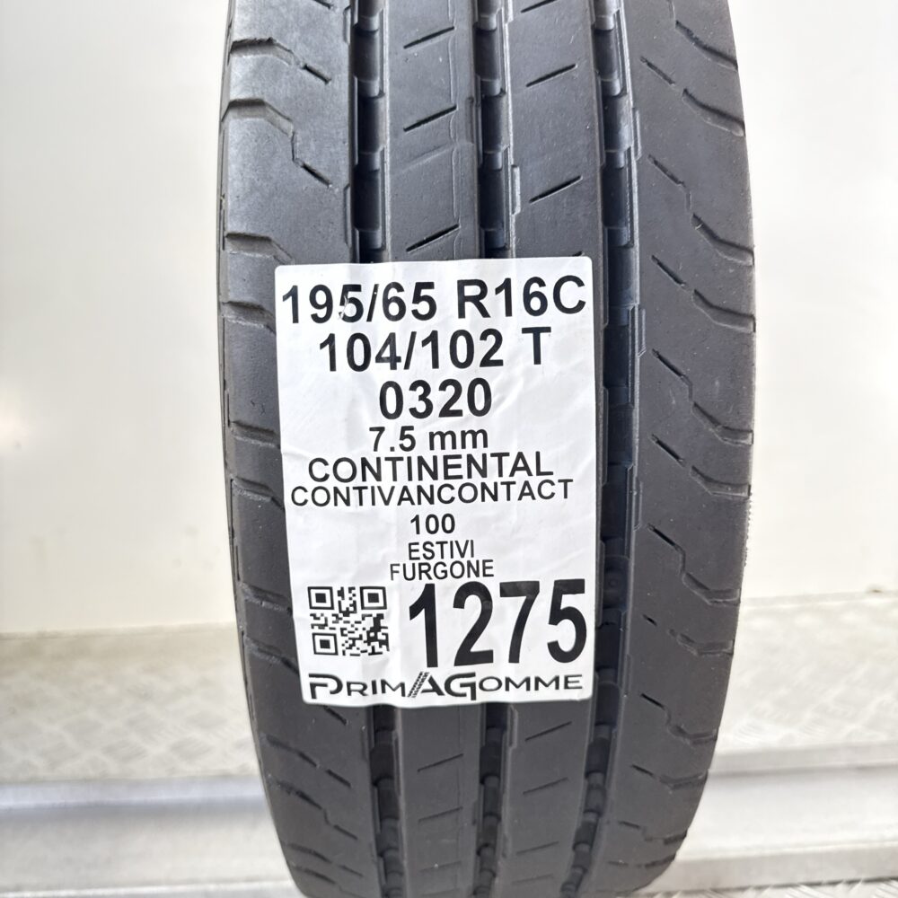Pneumatico Usato 195 65 R16C 104/102T Continental ContiVanContact 100 83% Estivo | Gomme Usate | PrimaGomme.it Pneumatico usato 195 65 R16C Continental ContiVanContact 100 - foto 6