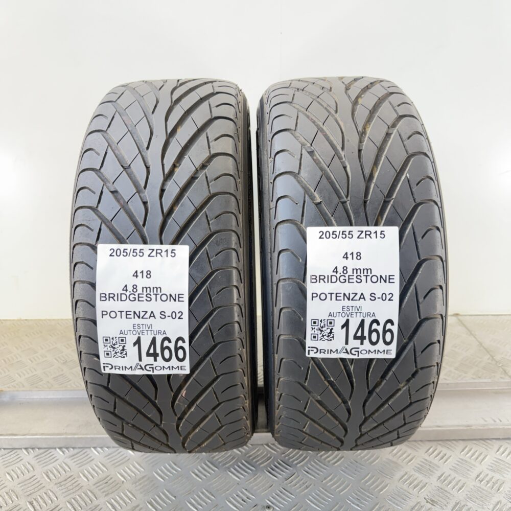 Gomme Usate 205 55 ZR15 418 Bridgestone Potenza S-02 Estive | Gomme Usate | PrimaGomme.it Gomme Usate 205 55 ZR15 418 Bridgestone Potenza S-02 Estive