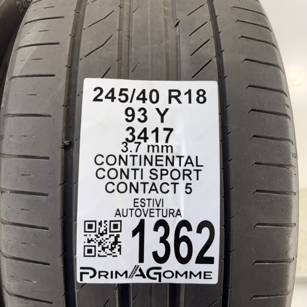 Gomme Usate 245 40 R18 93Y Continental Conti Sport Contact 5 Estive | Gomme Usate | PrimaGomme.it Gomme Usate 245 40 R18 93Y Continental Conti Sport Contact 5 Estive - immagine 3