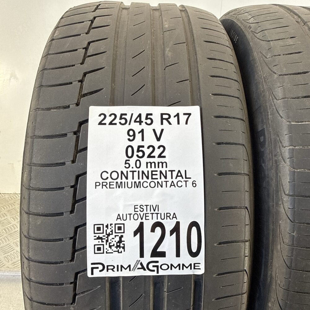 Gomme Usate 225 45 R17 91V Continental PremiumContact 6 71% Estive | Gomme Usate | PrimaGomme.it Gomme Usate 225 45 R17 91V Continental PremiumContact 6 71% Estive - immagine 3