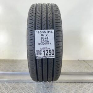 Pneumatico Usato 195 55 R16 87V BARUM Bravuris 5 90% Estivo