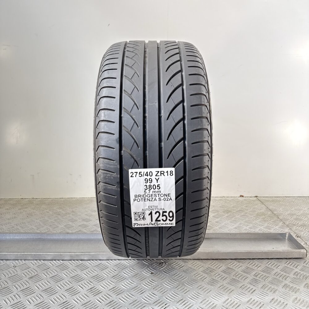 Pneumatico Usato 275 40 ZR18 99Y Bridgestone Potenza S-02A 81% Estivo | Gomme Usate | PrimaGomme.it Pneumatico usato 275 40 ZR18 Bridgestone Potenza S-02A - foto 7