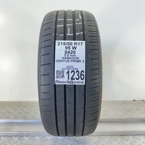 Pneumatico Usato 215 50 R17 95W Hankook Ventus Prime 3 71% Estivo