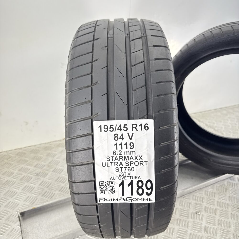 Pneumatici Usati 195 45 R16 84V StarMaxx Ultra Sport ST760 89% Estive | Gomme Usate | PrimaGomme.it Pneumatici usati 195 45 R16 StarMaxx Ultra Sport ST760 - foto 2