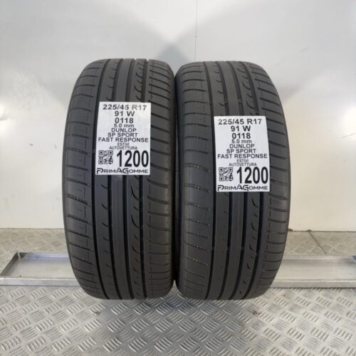 Gomme Usate 225 45 R17 91W Dunlop SP Sport Fast Response 71% Estive