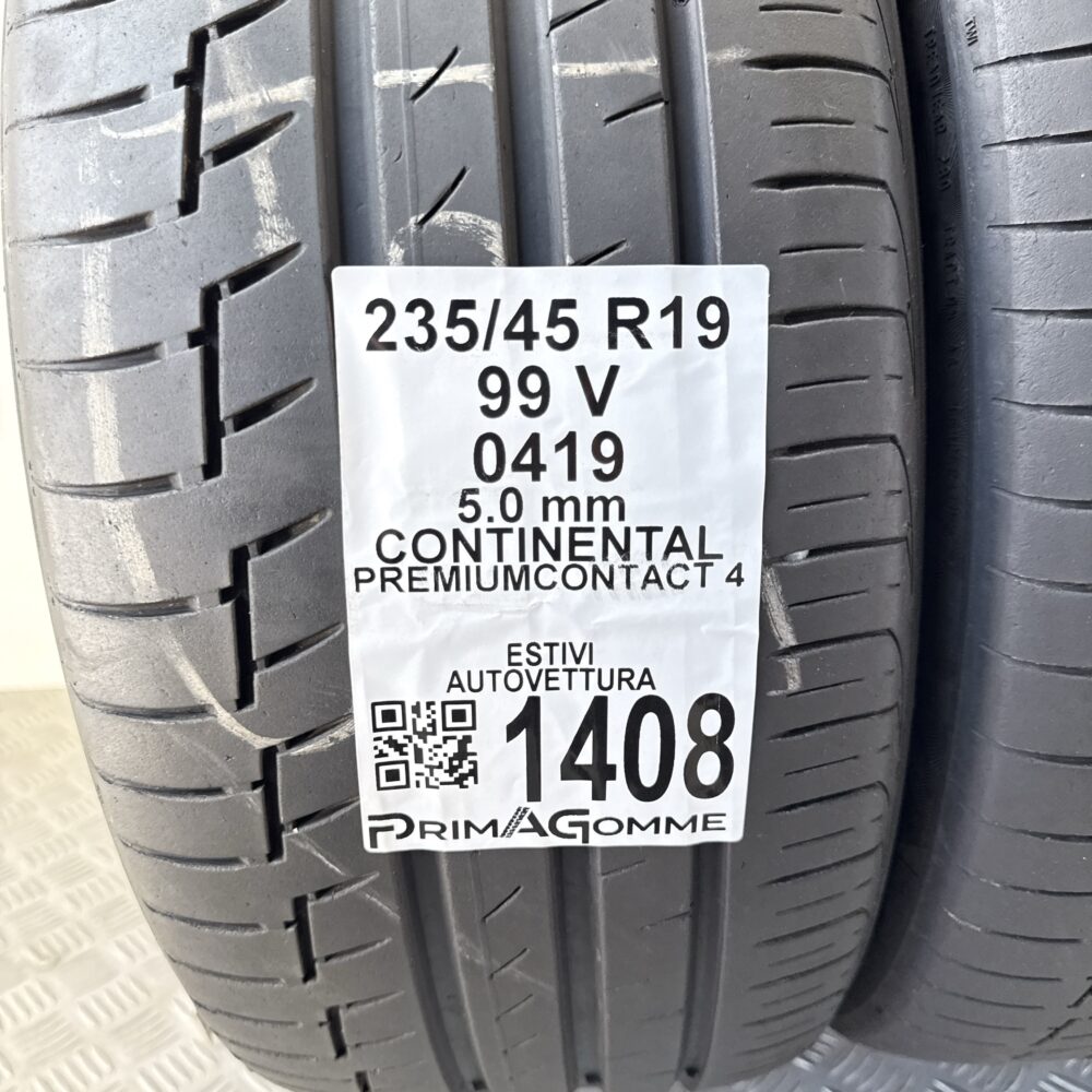 Gomme Usate 235 45 R19 99V Continental PremiumContact 4 71% Estive | Gomme Usate | PrimaGomme.it Gomme Usate 235 45 R19 99V Continental PremiumContact 4 71% Estive - immagine 3