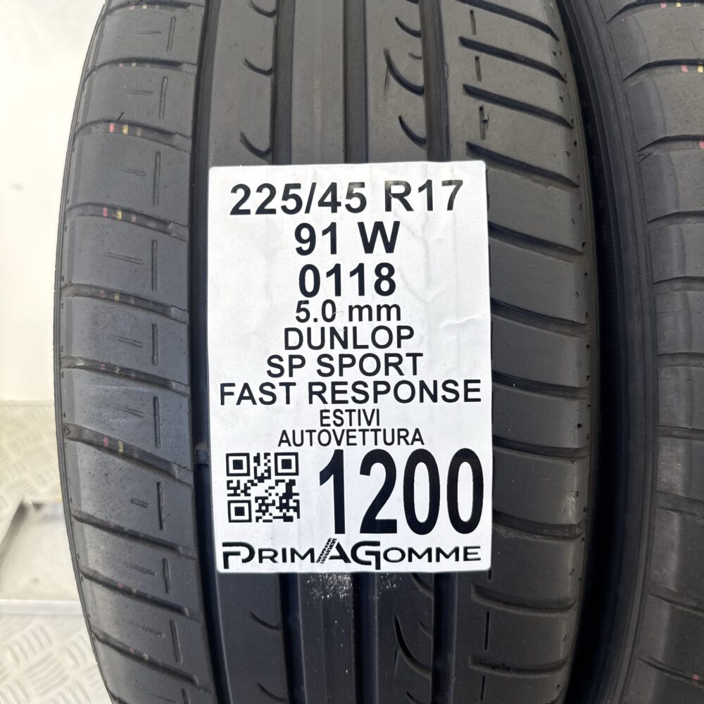 Gomme Usate 225 45 R17 91W Dunlop SP Sport Fast Response 71% Estive | Gomme Usate | PrimaGomme.it Gomme Usate 225 45 R17 91W Dunlop SP Sport Fast Response 71% Estive - immagine 7