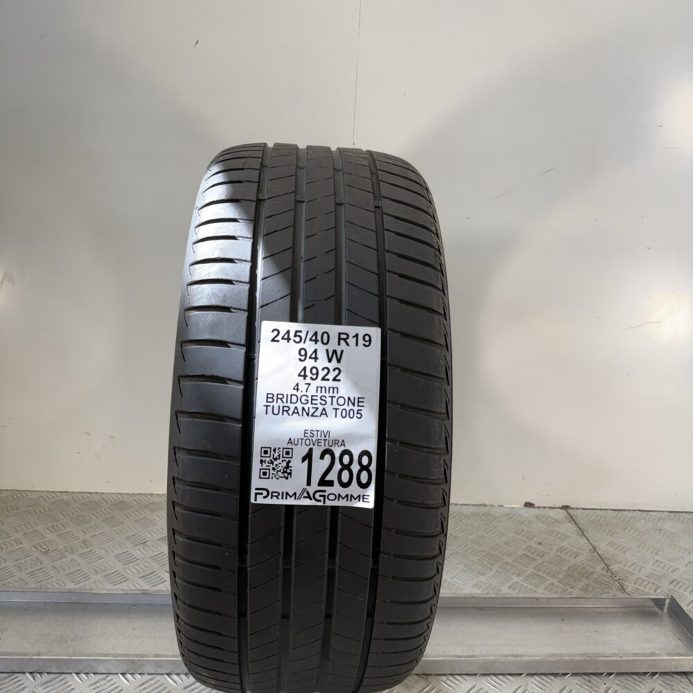 Gomma Usata 245 40 R19 94W Bridgestone Turanza T005 Estiva | Gomme Usate | PrimaGomme.it Gomma Usata 245 40 R19 94W Bridgestone Turanza T005 Estiva