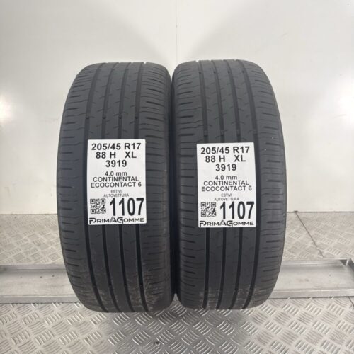 Gomme Usate 205 45 R17 XL 88H Continental Ecocontact 6 Estive