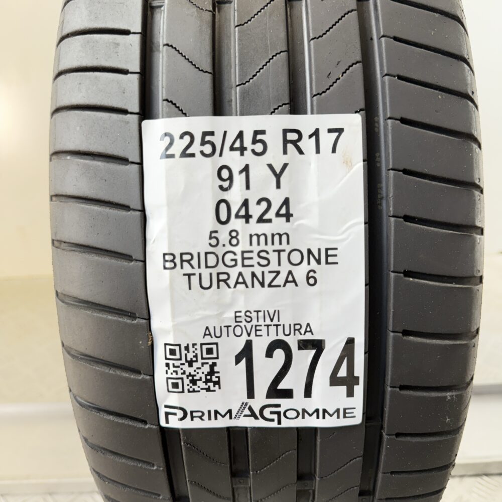 Pneumatico Usato 225 45 R17 91Y Bridgestone Turanza 6 83% Estivo | Gomme Usate | PrimaGomme.it Pneumatico usato 225 45 R17 Bridgestone Turanza 6 - foto 6