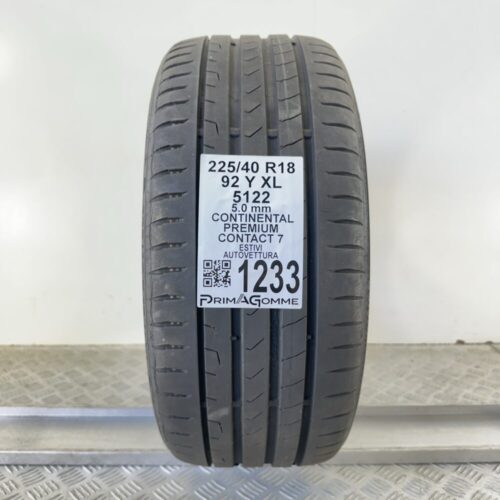 Pneumatico Usato 225 40 R18 XL 92Y Continental Premium Contact 7 71% Estivo