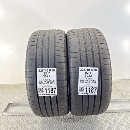 Gomme Usate 225 40 R18 92Y Bridgestone Turanza T005 Estive