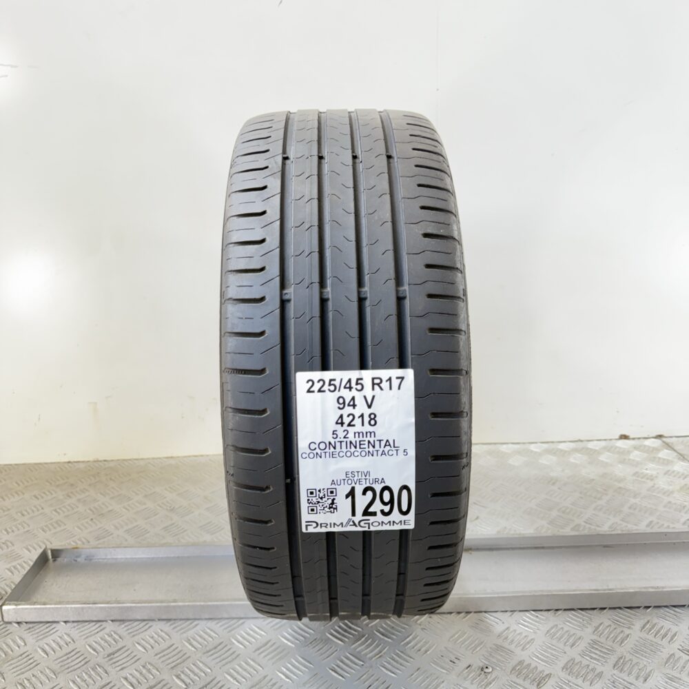 Gomma Usata 225 45 R17 94V Continental ContiEcoContact 5 74% Estiva | Gomme Usate | PrimaGomme.it Gomma Usata 225 45 R17 94V Continental ContiEcoContact 5 74% Estiva
