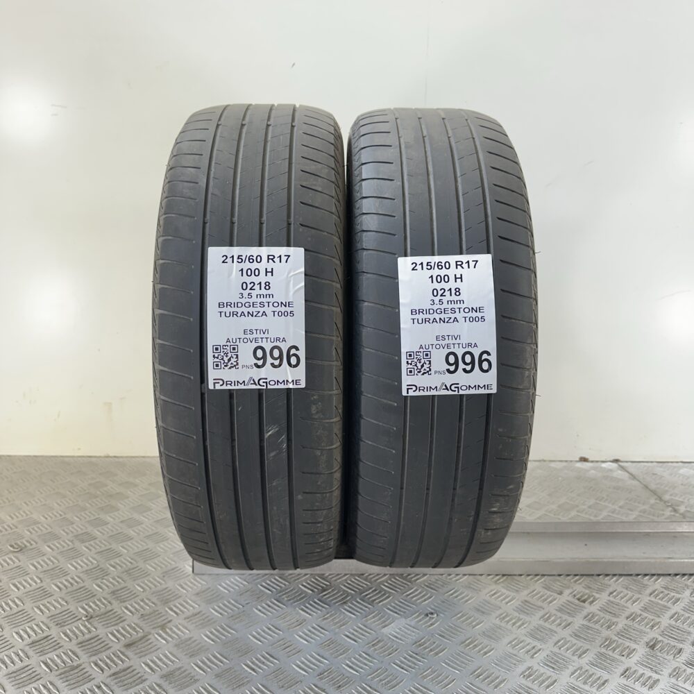 Gomme Usate 215 60 R17 100H Bridgestone Turanza T005 Estive | Gomme Usate | PrimaGomme.it Gomme Usate 215 60 R17 100H Bridgestone Turanza T005 Estive