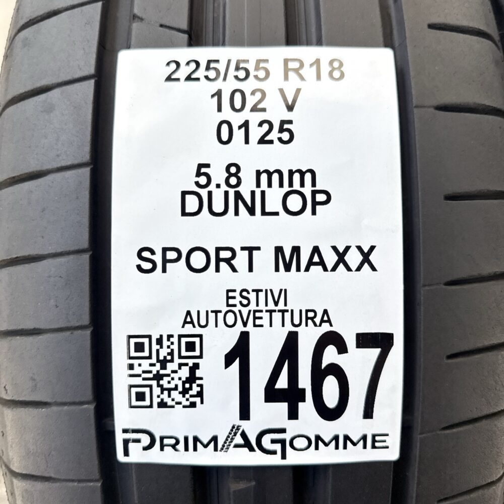 Gomme Usate 225 55 R18 102V Dunlop Sport Maxx 82% Estive | Gomme Usate | PrimaGomme.it Gomme Usate 225 55 R18 102V Dunlop Sport Maxx 82% Estive - immagine 3