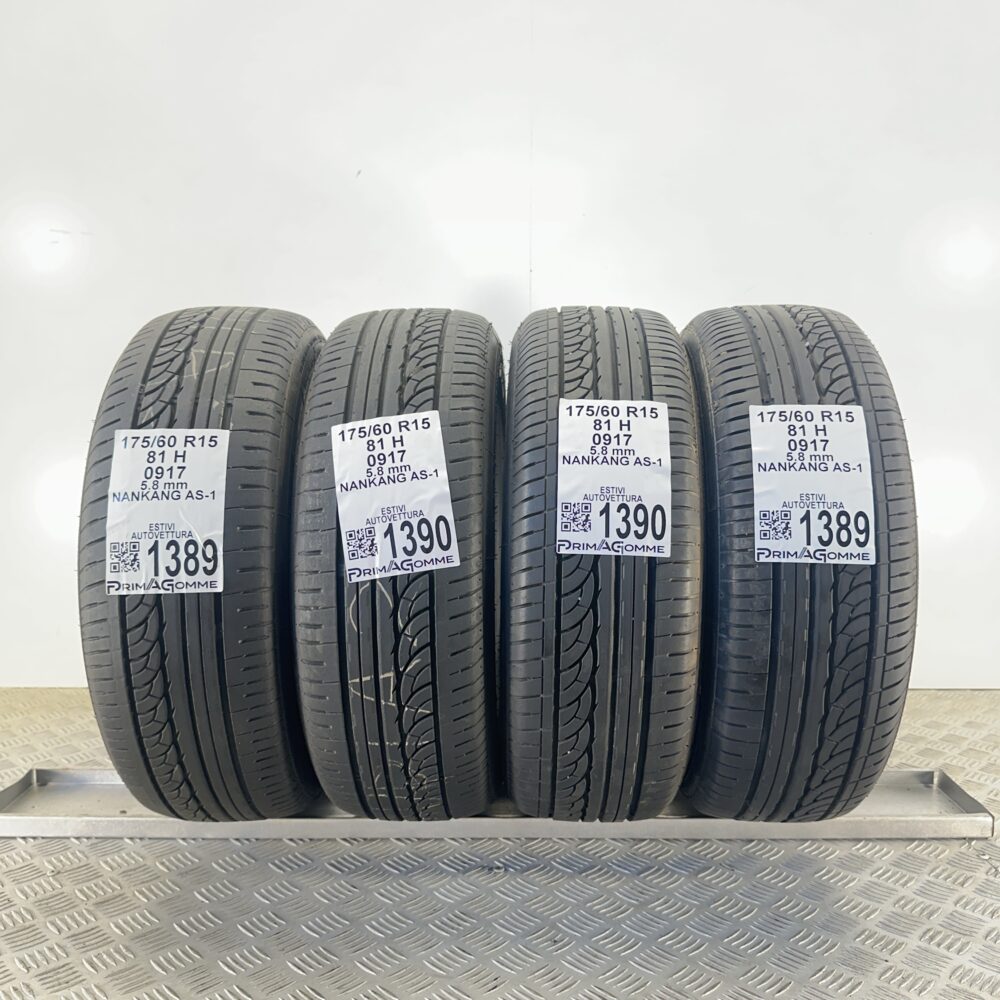 Gomme Usate 175 60 R15 81H Nankang AS-1 83% Estive | Gomme Usate | PrimaGomme.it Gomme Usate 175 60 R15 81H Nankang AS-1 83% Estive