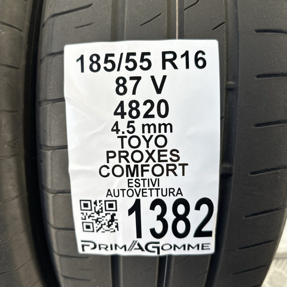 Gomme Usate 185 55 R16 87V Toyo Proxes Comfort Estive | Gomme Usate | PrimaGomme.it Gomme Usate 185 55 R16 87V Toyo Proxes Comfort Estive - immagine 2